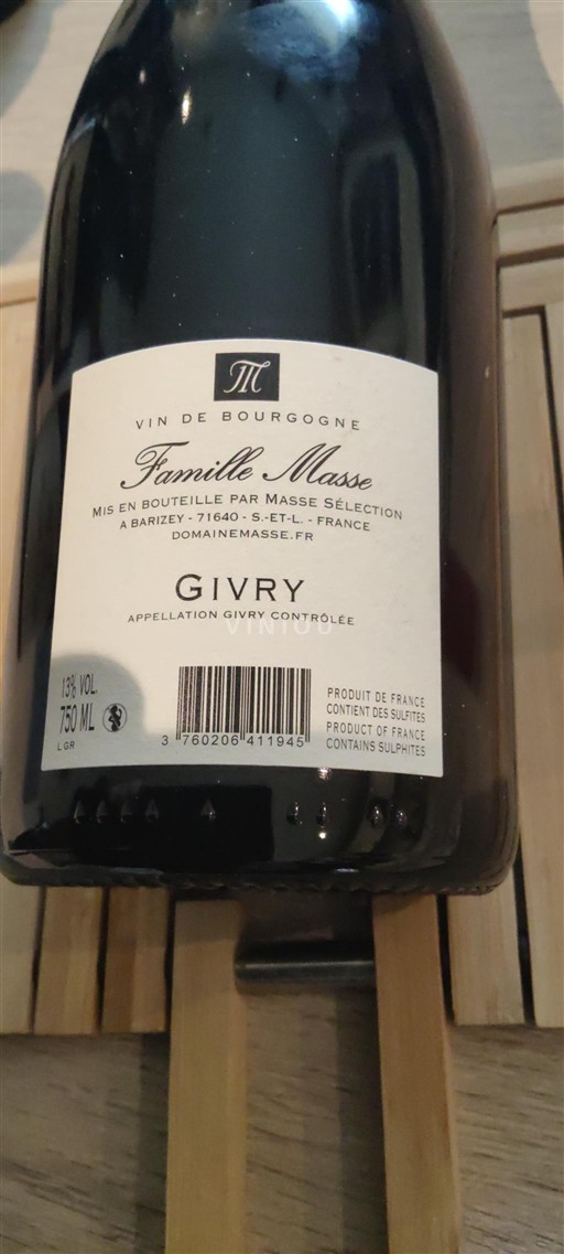 Bourgogne Givry Famille Masse Les terroires 2023