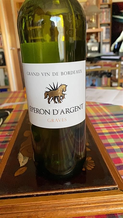 Vin Blanc demi-sec Éperon Argent 2016 France Bordeaux Graves AOC