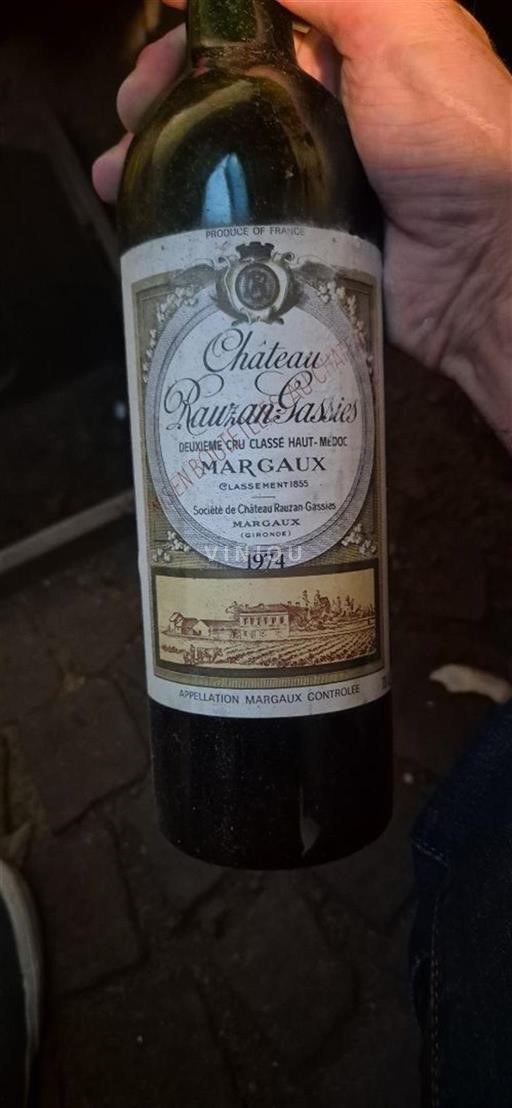Bordeaux Margaux Deuxième Cru Château Rauzan-Gassies 1974