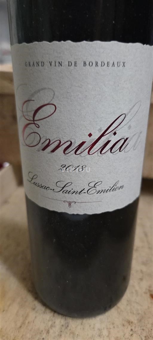 Bordéus Lussac-Saint-Émilion Emilia 2018