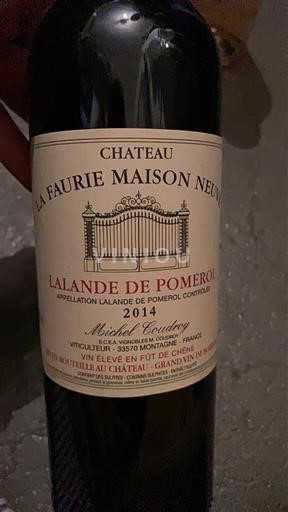 Bordeaux Lalande-de-Pomerol Château La Faurie Maison Neuve 2014