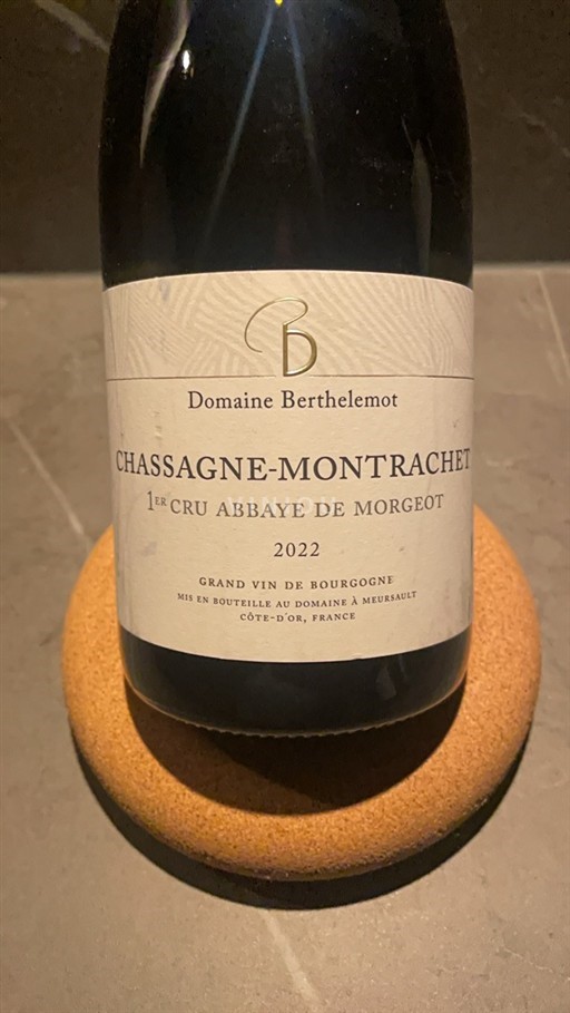 Burgund Chassagne-Montrachet Premier Cru Domaine Berthelemot 1er Cru Abbaye de Morgeot 2022