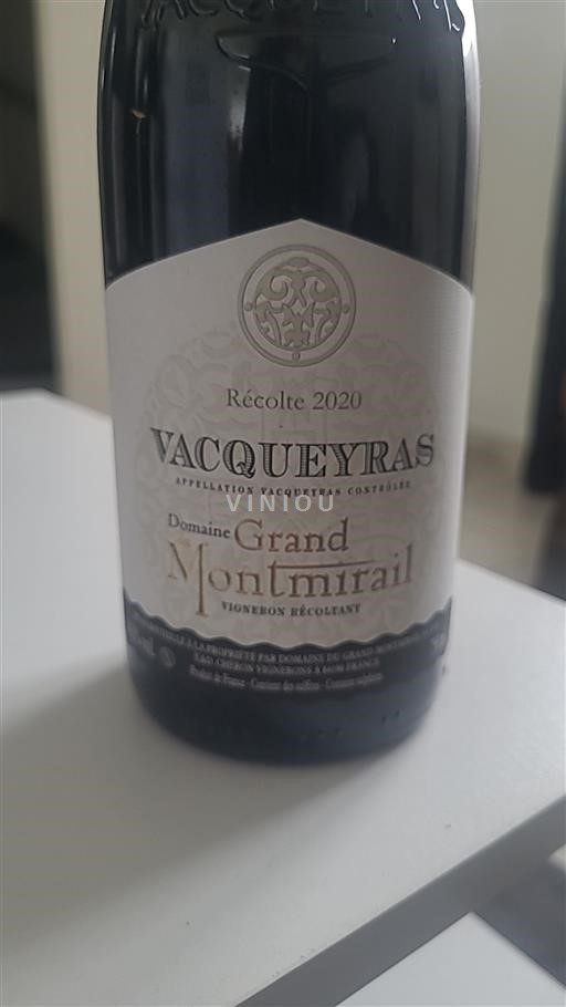 Rhônen laakso Vacqueyras Domaine Grand Montmirail 2020