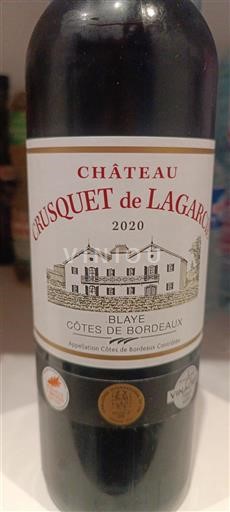 Bordeaux Blaye-côtes-de-bordeaux Château Crusquet de Lagarcie 2020