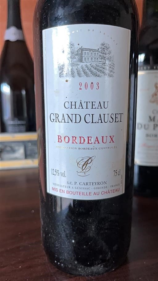 Bordeaux Château Grand Clauset 2003