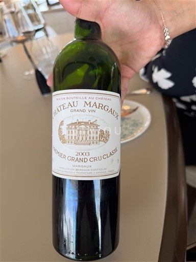 Bordeaux Margaux Premier Grand Cru Classé Château Margaux Grand Vin 2003