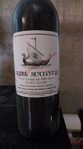 Burdeos Saint-Julien Grand Cru Château Beychevelle 1989