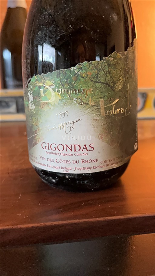 Rhônetal Gigondas Domaine La Tourade Morgane 1999