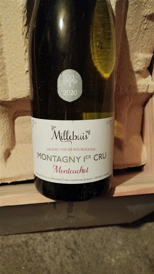 Burgundy Montagny Premier Cru Millebuis Montcuchot 2020