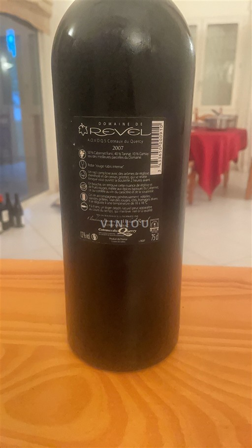 Sud-Ovest Coteaux del Quercy Domaine Revel 2007