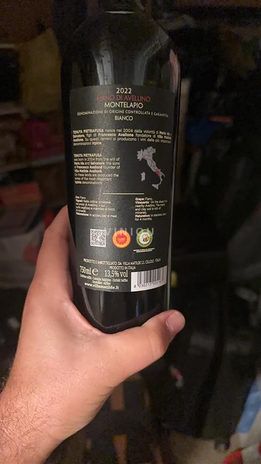 Campania Fiano di Avellino Tenuta Pietrafusa Montelapio 2022
