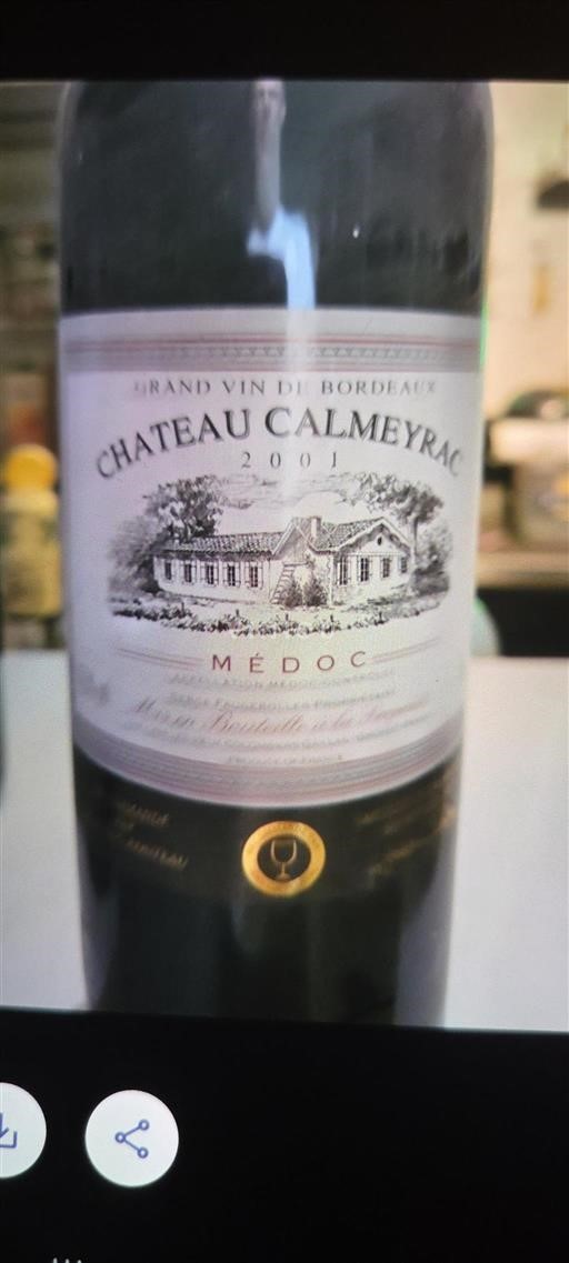 Bordeaux Médoc Château Calmeyrac 2001