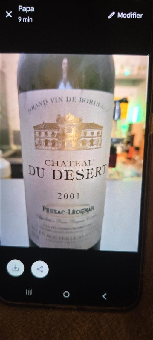 Bordeaux Pessac-Léognan Château Désert 2001