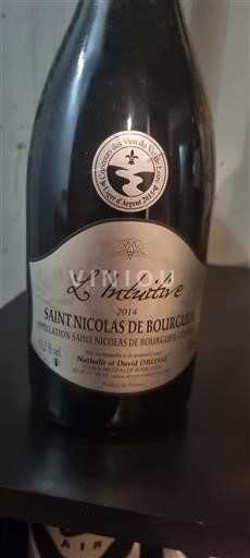 Vallée de la Loire Saint-Nicolas-De-Bourgueil Nathalie et David Drussé L'Intuitive 2014