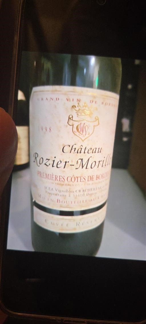Bordeaux Premières-Côtes-de-Bordeaux Château Rozier-Morillon Réserve 1998