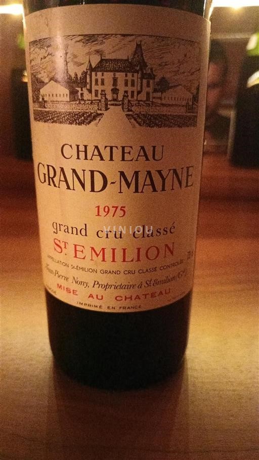 Bordeaux Saint-Émilion Grand Cru Château Grand-Mayne 1975
