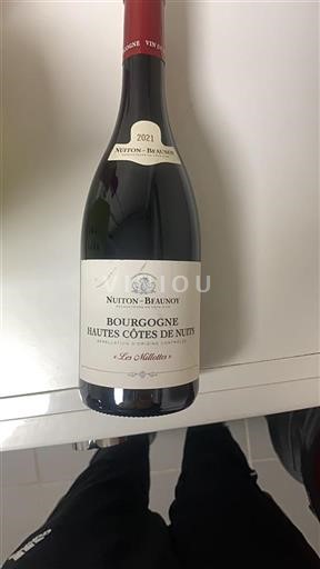 Burgundy Hautes Côtes de Nuits Nuiton Beaunoy Les millottes 2021