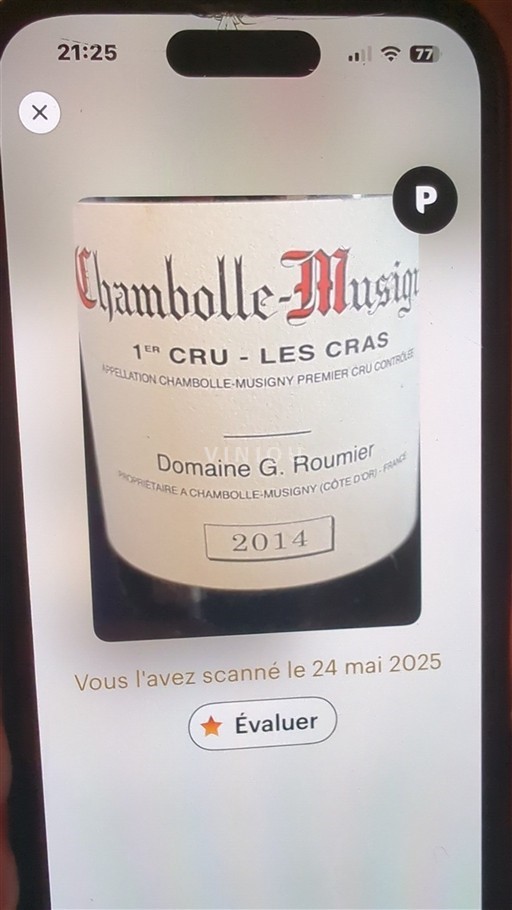 Burgund Chambolle-Musigny Premier Cru Domaine G. Roumier Les Cras 2014