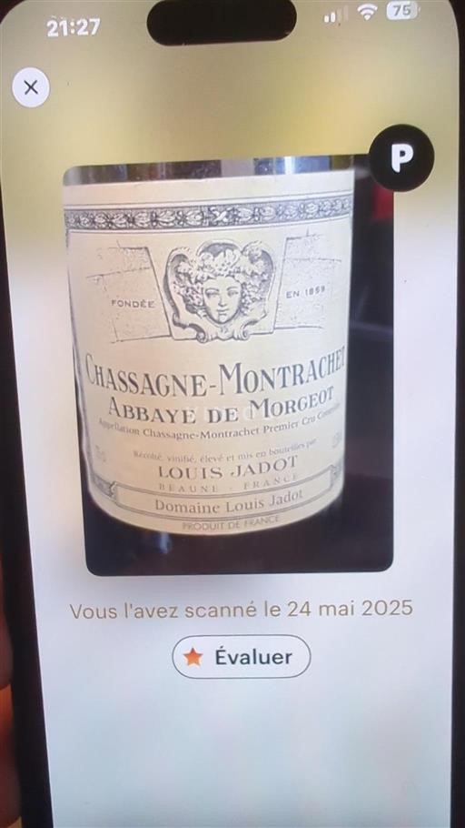 Bourgogne Chassagne-Montrachet Premier Cru Domaine Louis Jadot Abbaye de Morgeot 2018