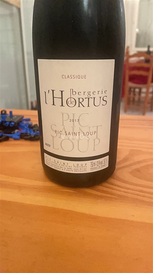 Languedoc Pic-Saint-Loup Domaine L'Hortus Classique 2017