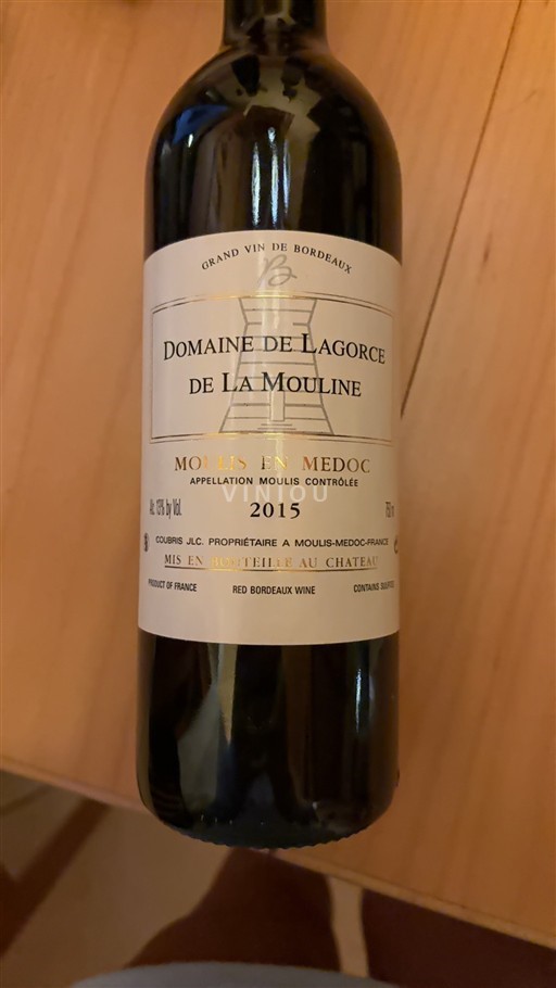 Bordeaux Moulis-en-Médoc Domaine Lagorce de La Mouline 2015