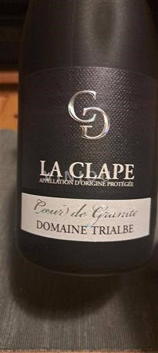 Languedoc La Clape Domaine Trialbe Cœur de Granite 2023