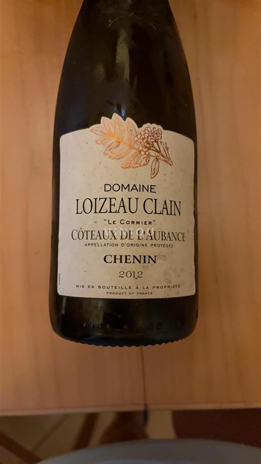 Loiren laakso Coteaux-de-l'aubance Domaine Loizeau Clain Le Cormier 2012