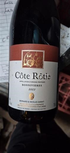 Thung lũng Rhône Côte-rôtie Bernard & Nicolas Garayt Bonnivieres 2023