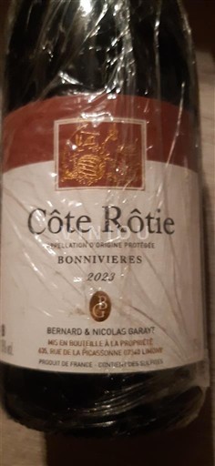 Údolí Rhôny Côte-rôtie Bernard & Nicolas Garayt Bonnivieres 2023