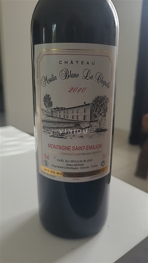 Bordeaux Montagne-saint-émilion Moulin Blanc La Chapelle 2010