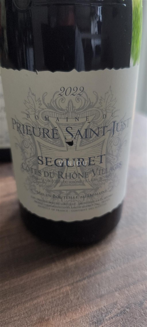 Rona dolina Côtes-du-Rhône-Villages Domaine Prieuré Saint-Just Séguret 2022