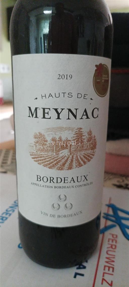 Bordéus Hauts de Meynac 2019
