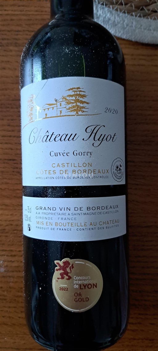 Bordeaux Castillon-Côtes-de-Bordeaux Château Hyot Gorry 2020