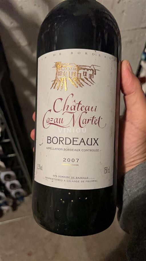 Bordeaux Château Cazau Martet 2007