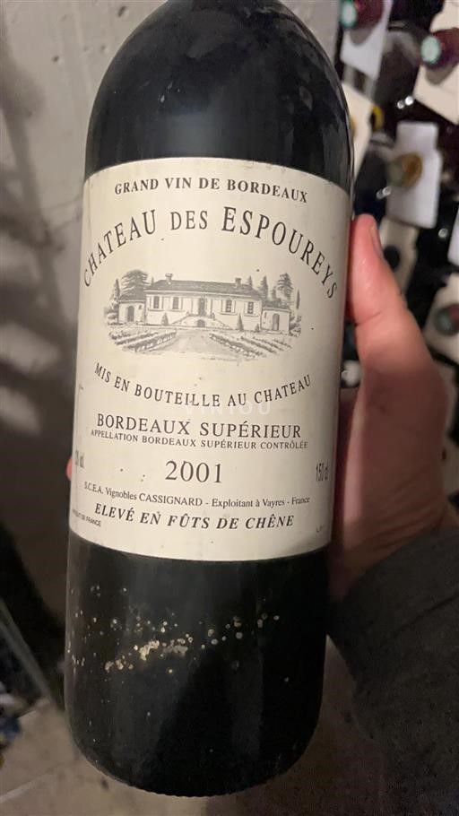Bordeaux Bordeaux supérieur Château Des Espoureys 2001