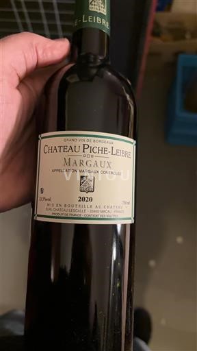 Bordo Margaux Château Piche-Leibre 2020