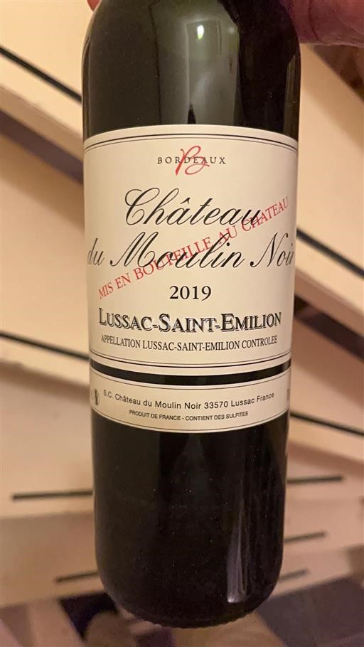 Bordéus Lussac-Saint-Émilion Château Moulin Noir 2019