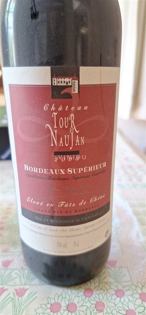 Bordeaux Bordeaux Supérieur Château Tour de Naujan 2003