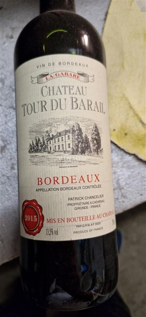 Bordeaux Château Tour du Barail La Gabarre 2015