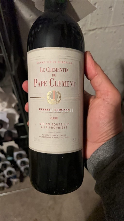 Bordeaux Pessac-Léognan Château Pape Clément Le Clémentin du Pape Clément 2000