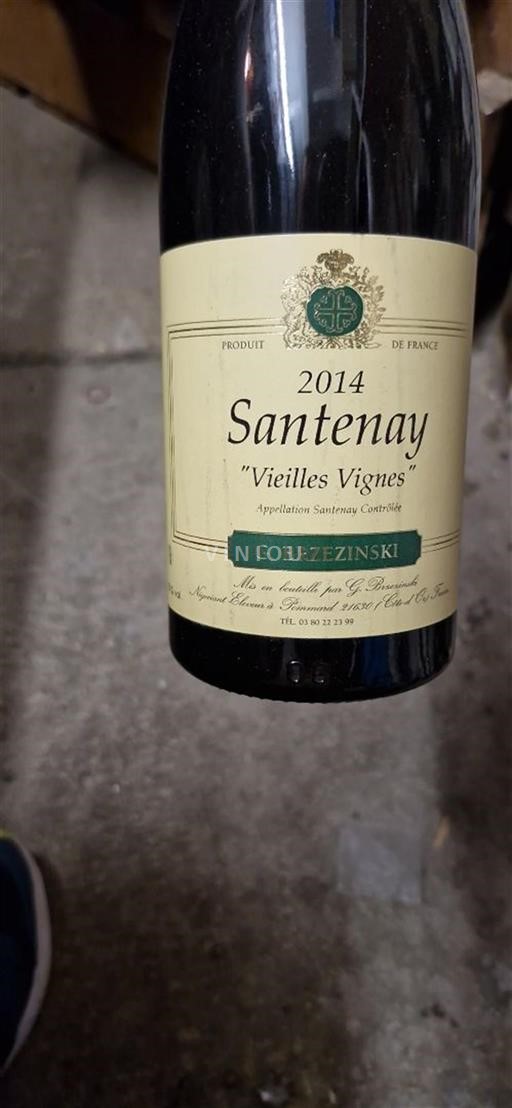 Vin Rouge sec Vieilles Vignes G. Brzezinski 2014 France Bourgogne Santenay AOC Grand Cru