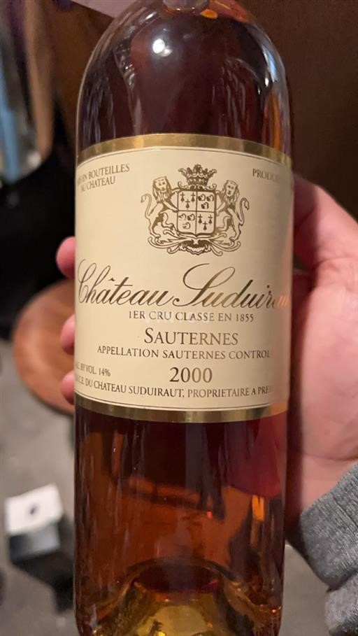 Bordeaux Sauternes Château Suduiraut Premier Cru 2000