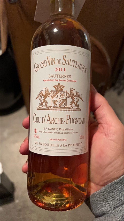 Bordeaux Sauternes Cru Arche-Pugneau 2011