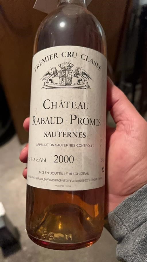 Vin Blanc liquoreux Château Rabaud-Promis 2000 France Bordeaux Sauternes AOC Premier Cru