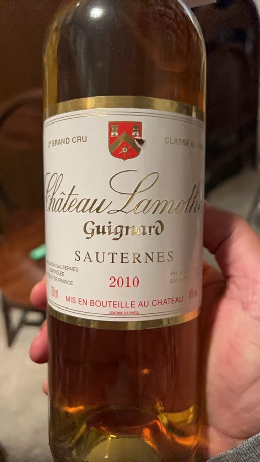 Bordeaux Sauternes Château Lamothe Guignard 2eme Grand Cru 2010