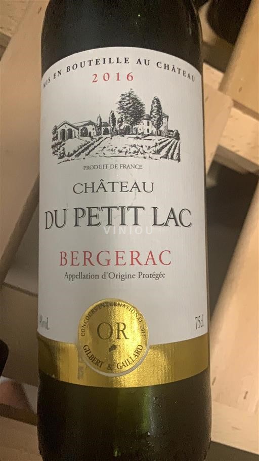 Sydvestfrankrig Bergerac Château Petit Lac 2016