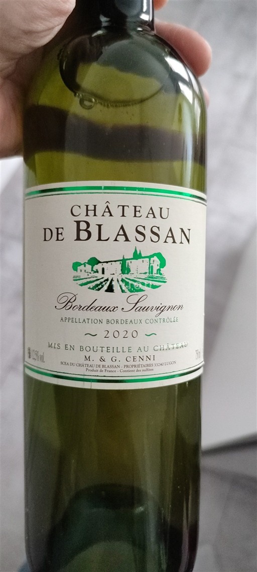 Bordeaux Château Blassan Bordeaux Sauvignon 2020
