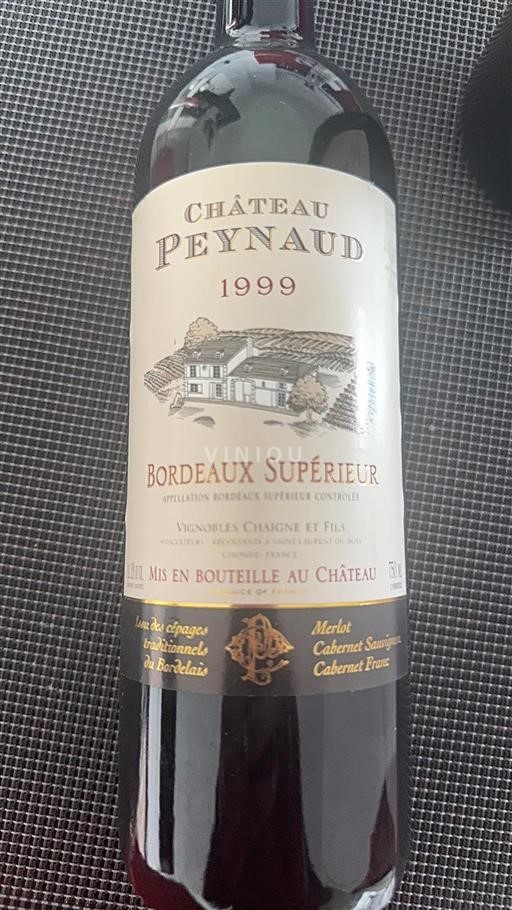 Bordeaux Bordeaux Supérieur Château Peynaud 1999