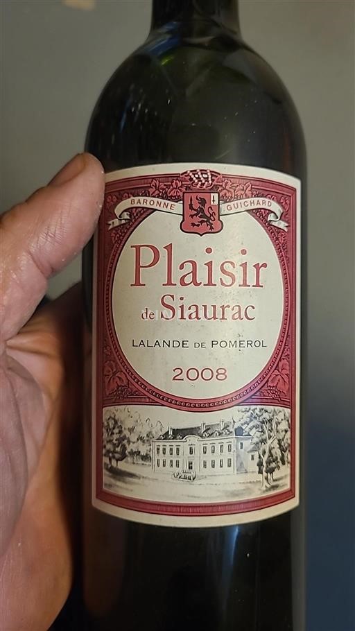 Bordéus Lalande-de-Pomerol Château Siaurac Plaisir de Siaurac 2008