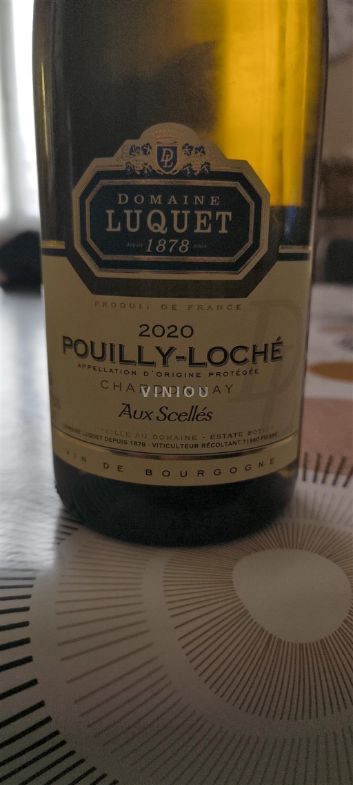 Bourgondië Pouilly-loché Domaine Luquet Aux Scellés 2020